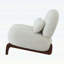 Mignon fauteuil d'appoint avec pieds en bois pour un confort douillet dans le salon et la chambre à coucher-509978033