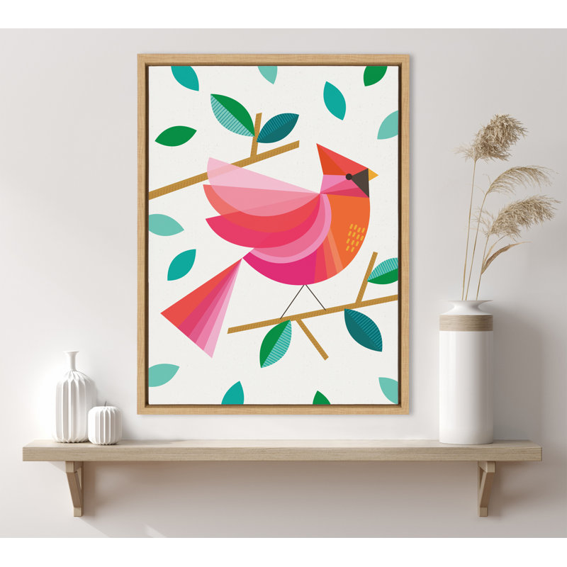 «Cardinal Bird» par Carey Copeland, reproduction d'art sur toile encadrée
