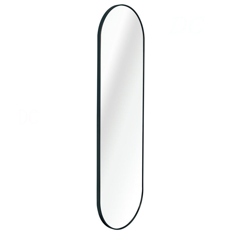 63 X 20IN Pill Shaped Full Lenghth Mirror Or Bathroom Mirror, Black