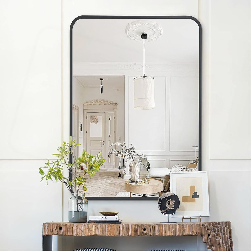 Miroir de salle de bain, Noir, 22 po x 30 po