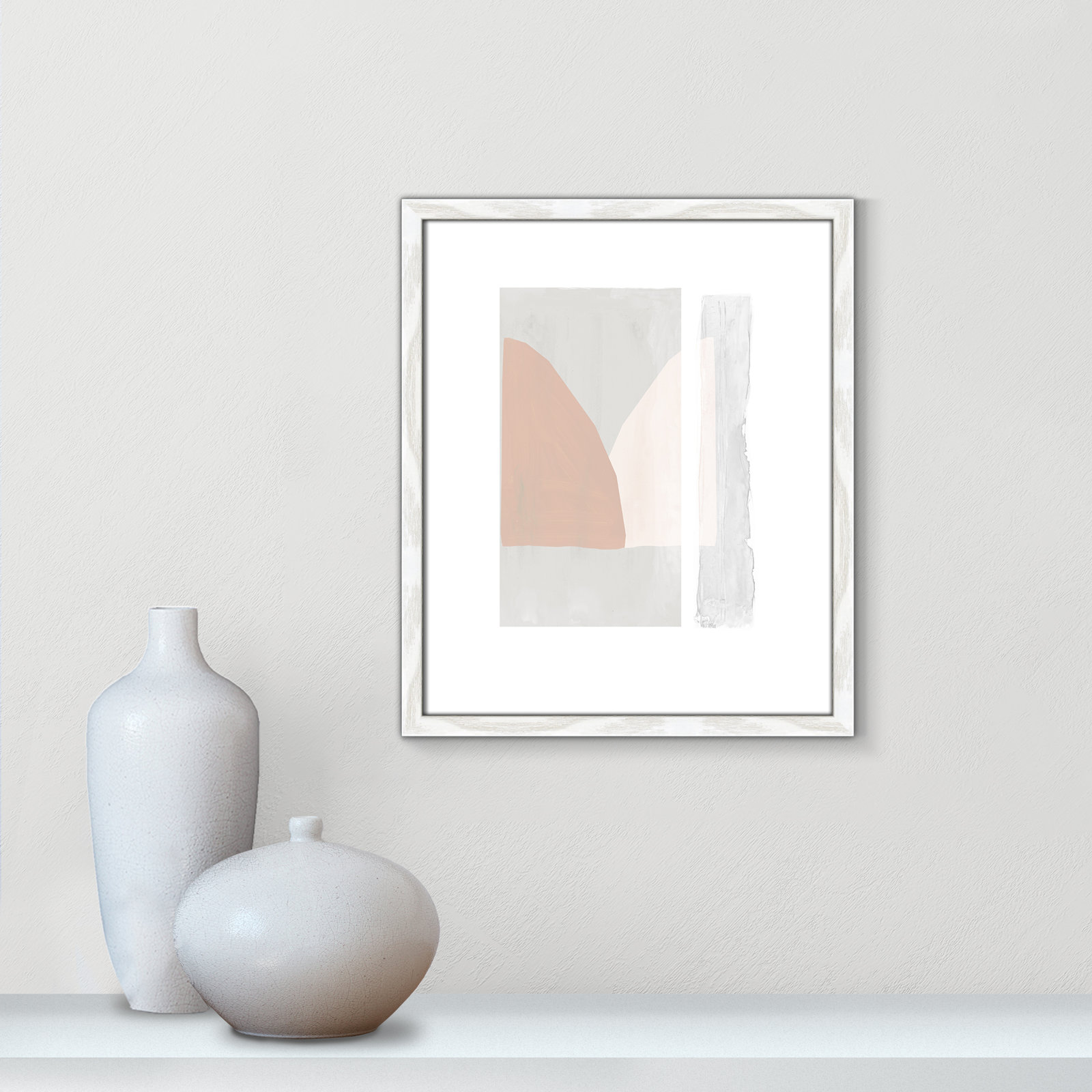 Soft and Light - Painting Print, White Wood Framed Paper, 19" H x 16" W x 0.75" D