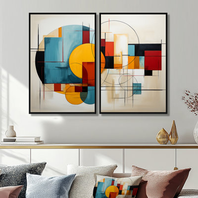 «Geometric Abstraction Focus II», art mural multicolore