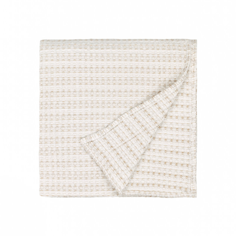 Sopheak Waffle Throw Blanket, Beige