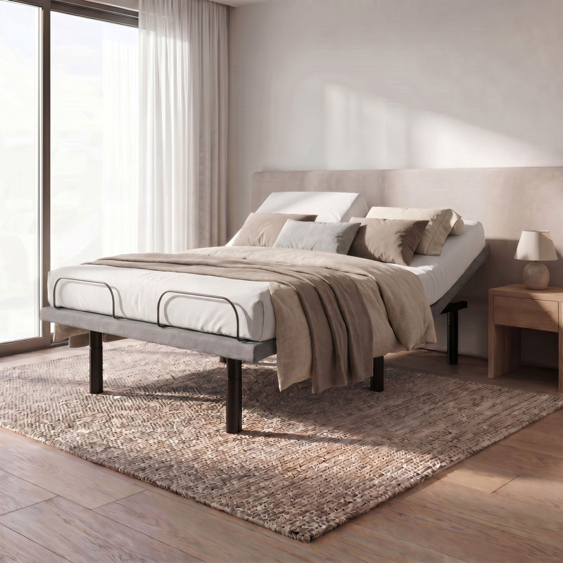 Split Head Queen Adjustable Bed Base With Head and Foot Position Adjustments