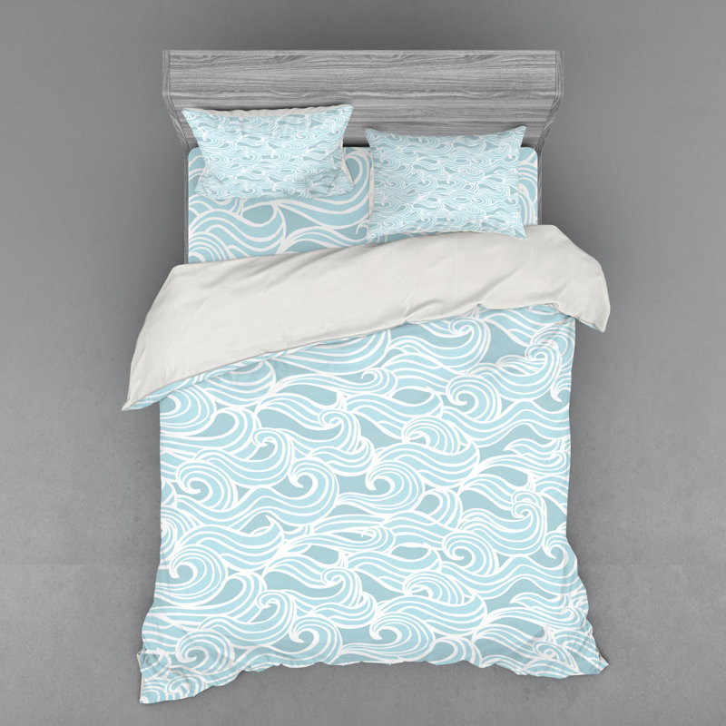 Coastal Polyester Duvet Cover, Queen Duvet Cover + 3 Additional Pieces