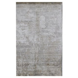 Abstract Area Rug in Ivory