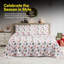 Ensemble de draps 4 pièces imprimés, facile à entretenir, literie des Fêtes douce et infroissable - Biscuits des Fêtes, double-117002917-134531585