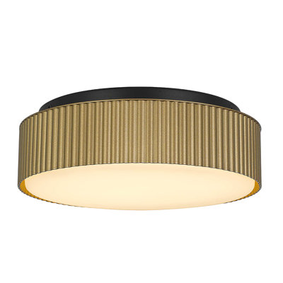 9" Brass LED Flush Mount Ceiling Light