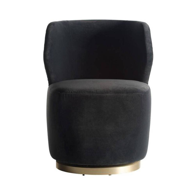 Poppy Side Chair, Midnight Gray Polyester