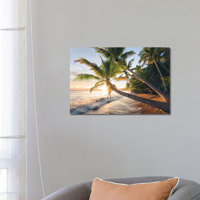 Secret Beach, Caribbean by Stefan Hefele - Print on Canvas, 101.6 cm H x 66.04 cm W x 1.91 cm D, Wrapped Canvas