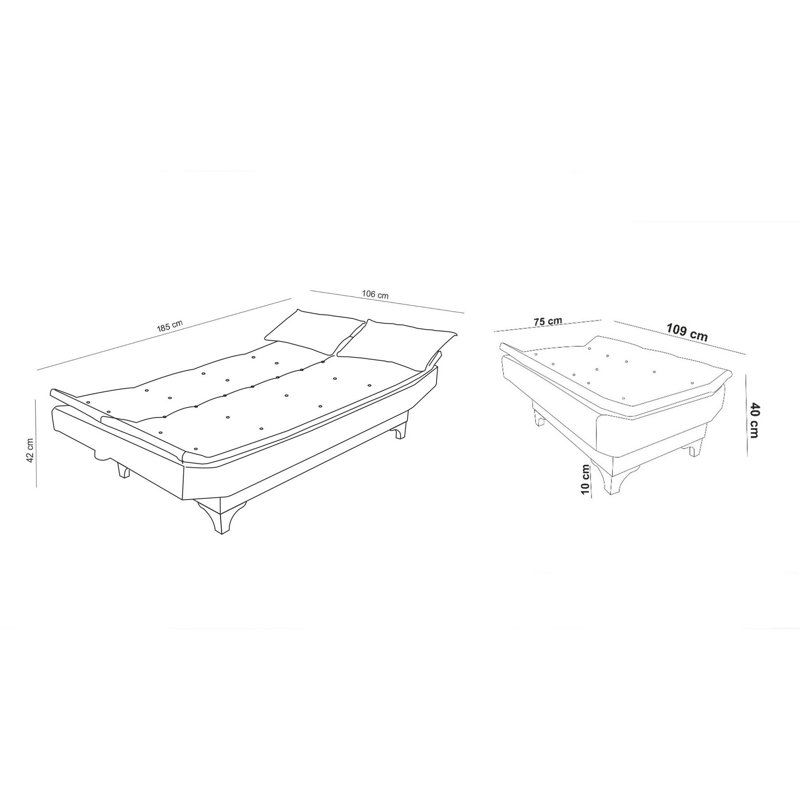 Ensemble de salon inclinable 2 pièces Sutton, 100 % coton brun