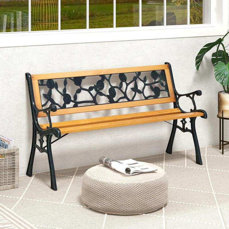 Banc d'extérieur en métal 49,5 po