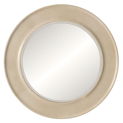 Marcel Round Solid Wood Beveled Mirror
