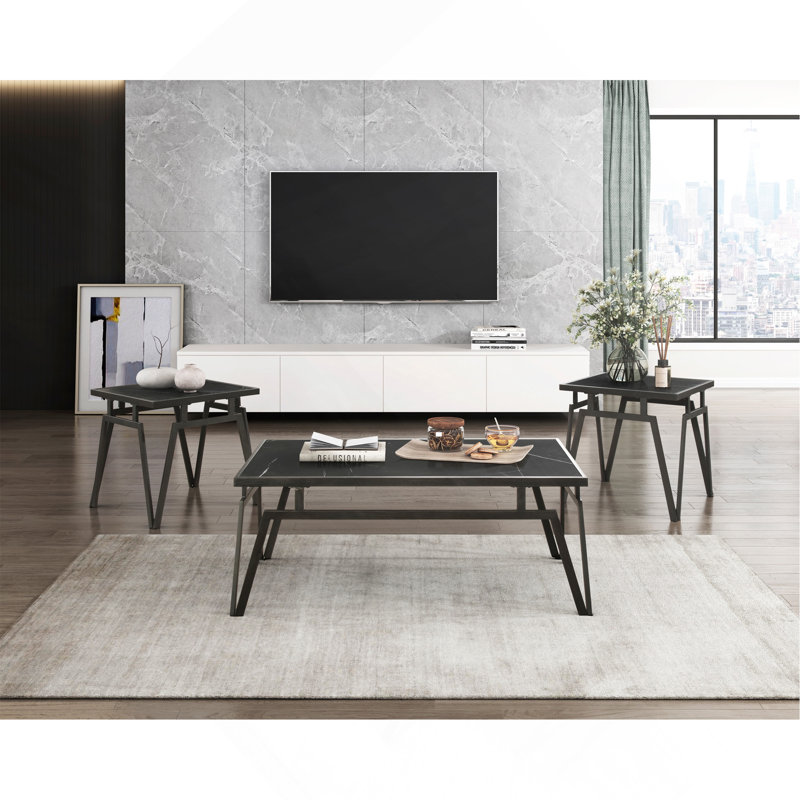 Ensemble de tables d'appoint 3 pièces Modern Modern