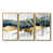 Toile avec cadre flottant or