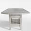 Ensemble de table de salle à manger à hauteur de comptoir avec chaises, table de cuisine à abattants en bois massif avec tablettes de rangement, ensemble de table de salle à manger et chaises de style moderne Mid-Century gris 5 pièces-1026180344