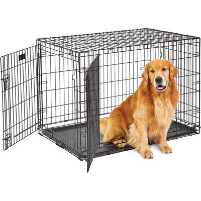 Ericha Metal Collapsible Pet Crate with 1 Door