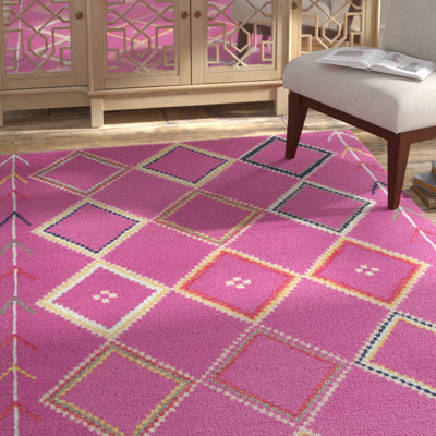 Derose Hand Tufted Wool Geometric Rug