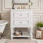 Meuble-lavabo rétro avec lavabo en céramique et tablette ouverte, idéal pour les salles de bain sophistiquées et fonctionnelles.-2125923028