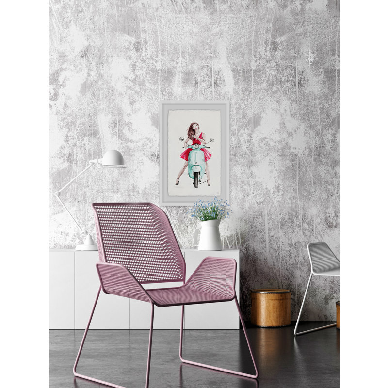 Scooter Princess - Single Picture Frame Painting, 45cm H x 30cm W