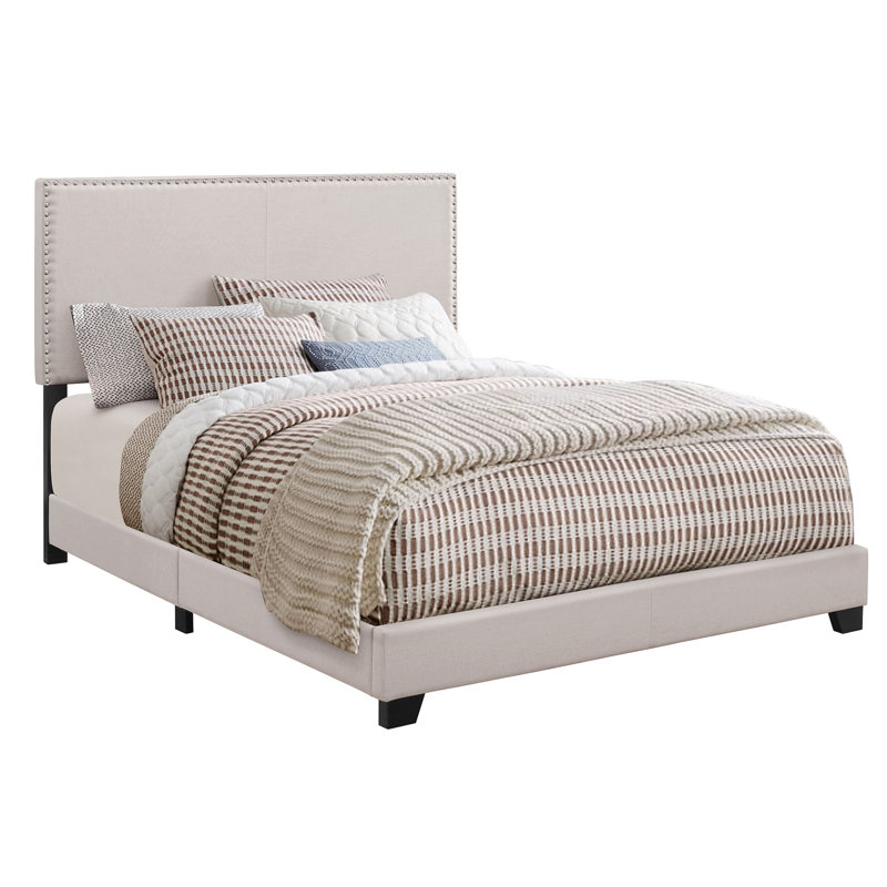Cialan Upholstered Standard Bed, King, Ivory