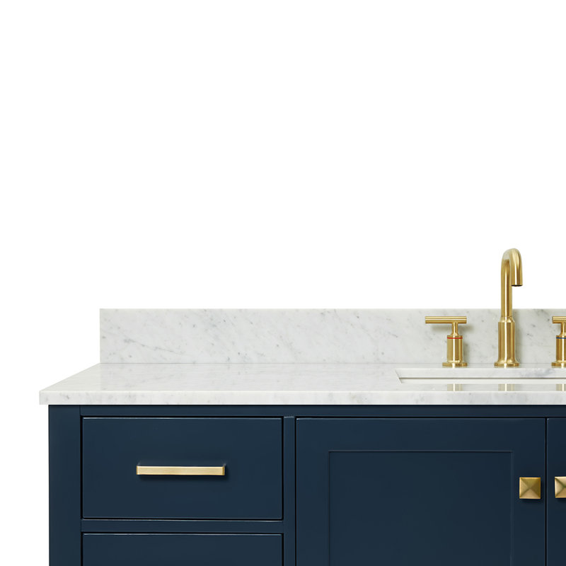 Ensemble de meuble-lavabo simple 61 po Flynt, Bleu minuit