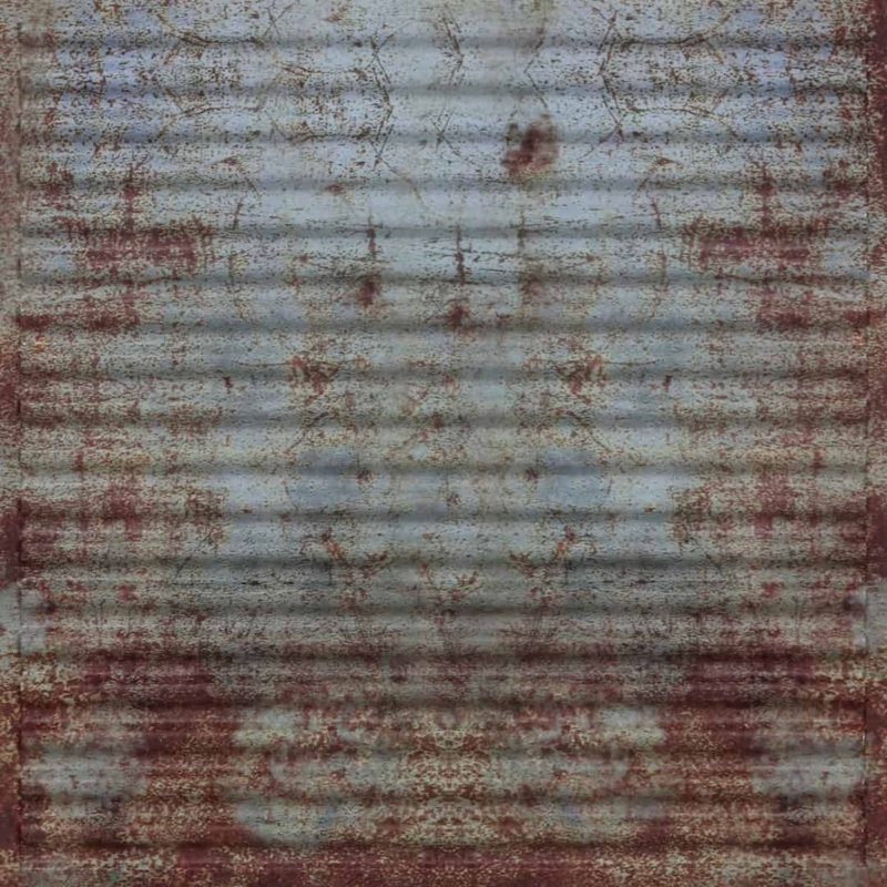 Ridged Metal Corrugated 24'' L x 24'' W Textured PVC Drop-In Ceiling Tile, Old Tin Roof