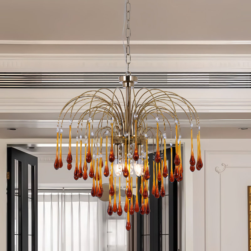 6 lustres en cristal de salon de style américain rétro