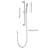 Handheld Shower With 59 - Inch Hose And 28 Slide Bar, Height Flexible Feature, Brushed Nickel Finish, Stainless Steel For Long Term Service Bar Hose, Changeable Function, Steel, Various Spray