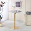 Ensemble de table de bar Modern Gold moderne avec 2 tabourets de bar réglables, table de pub ronde à motif de marbre pour le bar et la cuisine-75943503