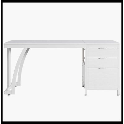 Bureau d'ordinateur industriel, bureau d'étude 59 po avec armoire à tiroirs réversible