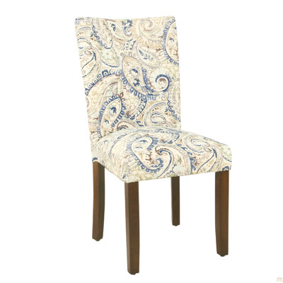 Dining Chair Set Of 2,Velvet Paisley Print