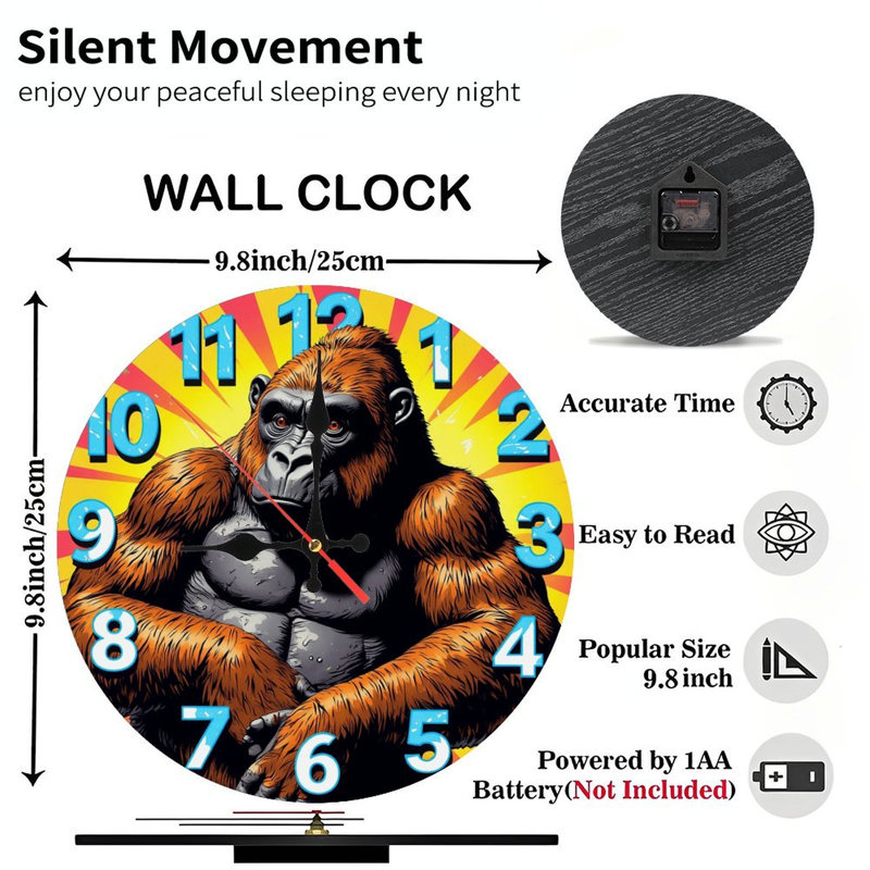 Horloge murale Gorilla