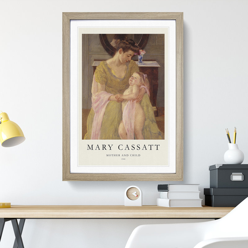 Mother and Child Vol.6 by Mary Cassatt - Picture Frame Painting, 65cm H x 48cm W x 2cm D