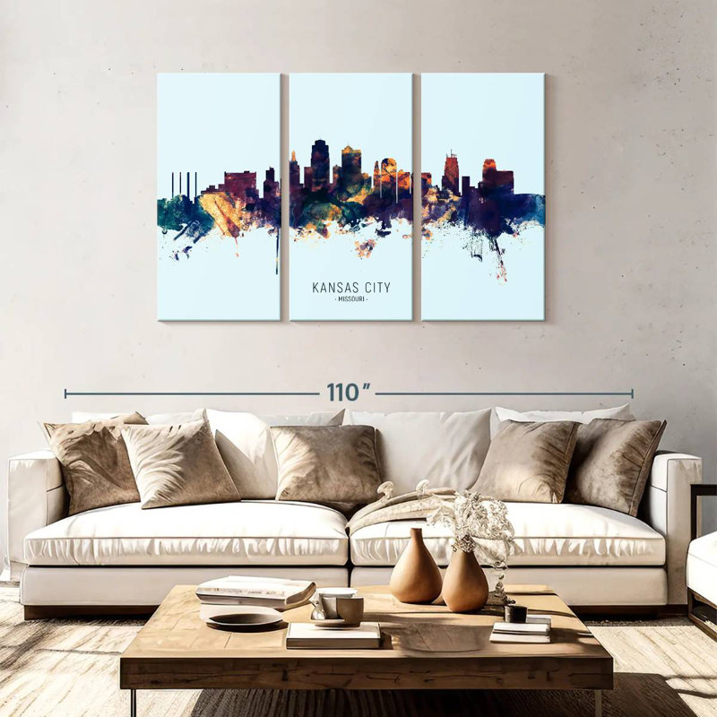 Skyline de Sirecs, Missouri, Kansas, H 48 po x l 74 po