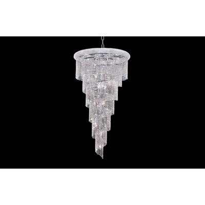 Zonia 22 - Light Dimmable Tiered Chandelier