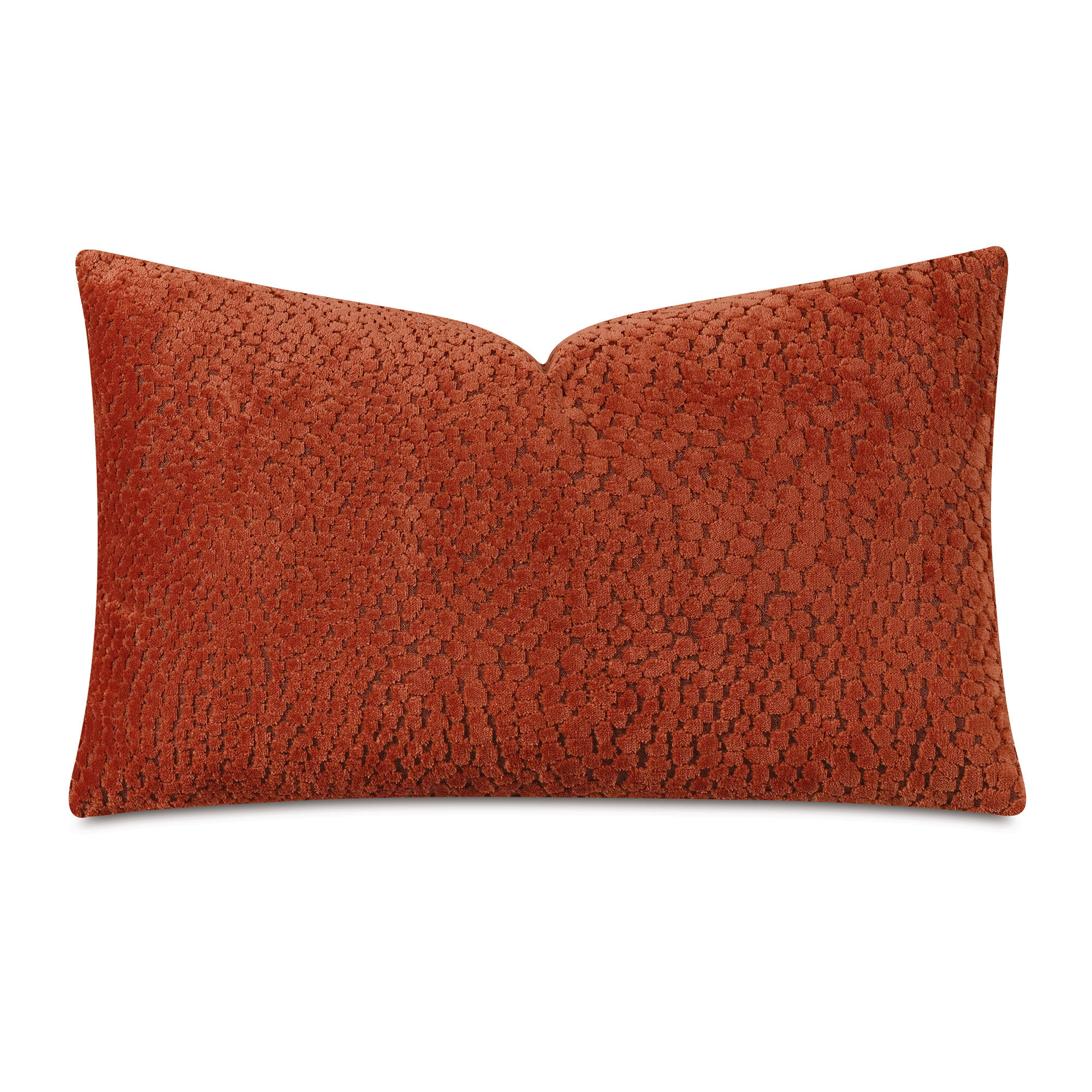 Decorative Throw Pillow for Couch or Bed – Raindrop in Burnt Red