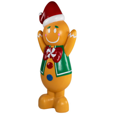 Décoration de Noël d'extérieur en forme de bonhomme de pain d'épices lumineux - 40 po