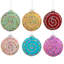 Christmas Cookie Glass Ornaments - 3.75" - Multi-Color - 6Ct