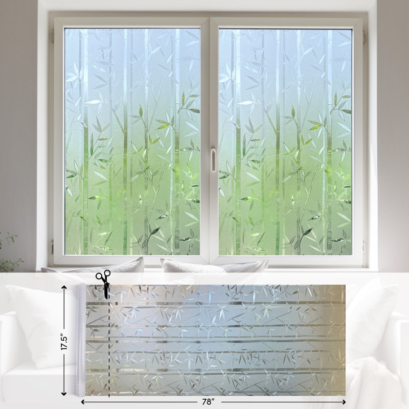 Adhésif décoratif en bambou 3D, H 78 po x l 17,5 po