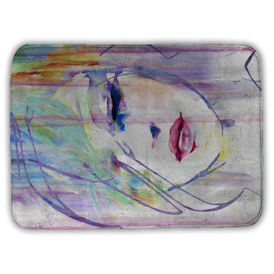 Abstract beauty Bath Mat with Non-Slip Backing - Quick Dry Memory Foam Bathroom Rug - Absorbent - Modern Plush Spa-Style - Machine Washable