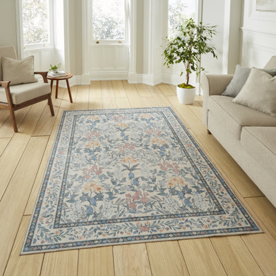 Vintage Look Digitally Printed Area Rug