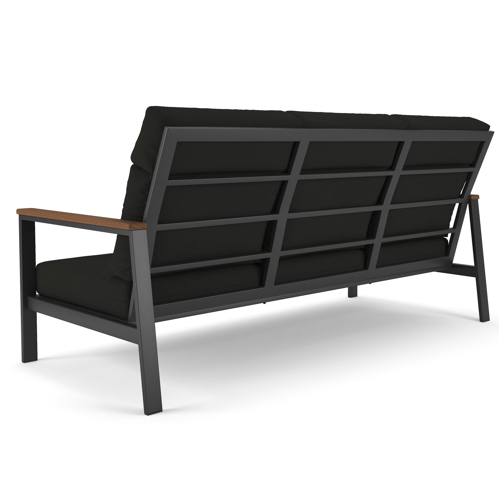 Townsend 80" Sunbrella® Patio Sofa, Canvas Black, Brown, Yes