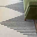 Steelside™ Kaden Handmade Contemporary Diamond Striped Wool Ivory/Black ...