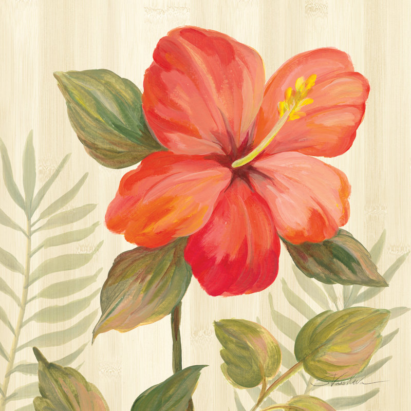 "Jardin tropical 11" par Silvia Vassileva, reproduction d'art sur toile tendue, H 12 po x l 12 po