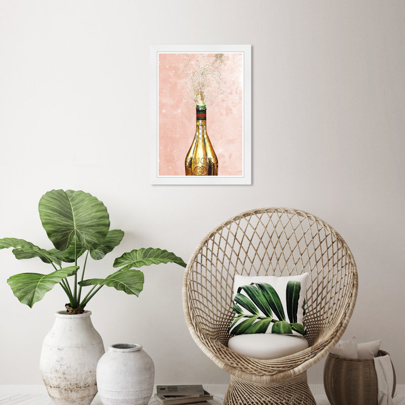 «Blush Italian Champagne», impression encadrée, Cadre blanc