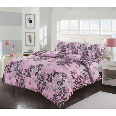 Appollonia Cotton Blend Floral Duvet Cover with Pillowcases Included