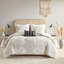 Ensemble de couette imprimé chenille 4 pièces noir, grand lit/queen-136126148