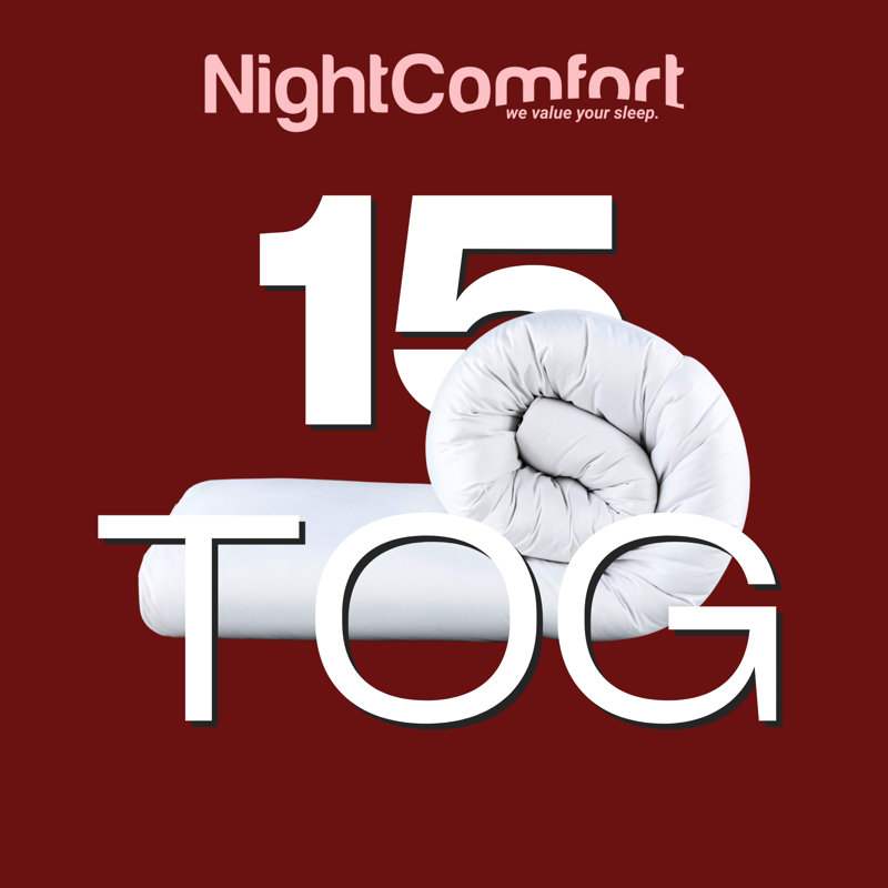 Night Comfort Climate Control Winter Warm Season Microfibre 15 Tog Duvet, Double