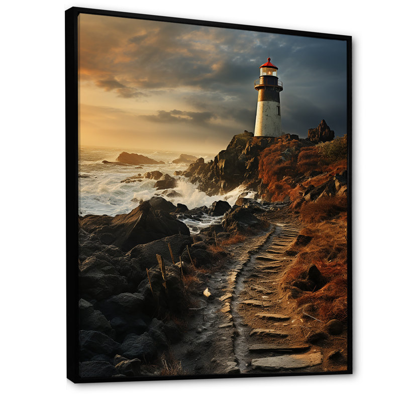Phare Moody Scenery I, Cadre flottant noir, H 44 po x l 34 po x P 1,5 po